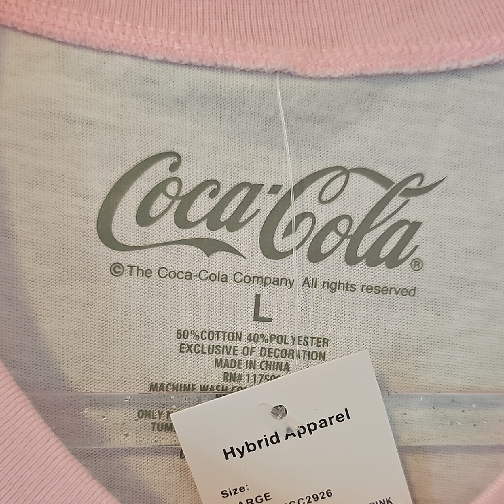 Coca Cola Very Cherry White and Pink Tee - Picture 3 of 4